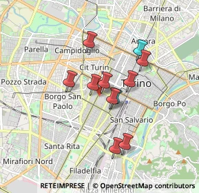 Mappa Via Antonio Cantore, 10129 Torino TO, Italia (1.34455)