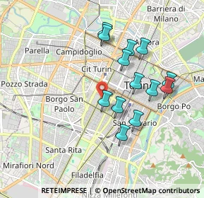 Mappa Via Antonio Cantore, 10129 Torino TO, Italia (1.68615)