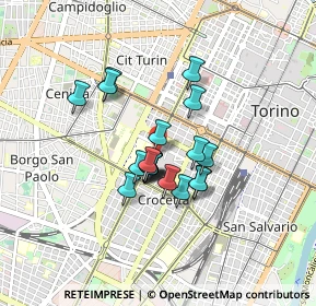 Mappa Via Antonio Cantore, 10129 Torino TO, Italia (0.6015)