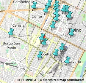 Mappa Via Antonio Cantore, 10129 Torino TO, Italia (1.1675)