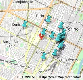 Mappa Via Antonio Cantore, 10129 Torino TO, Italia (0.806)