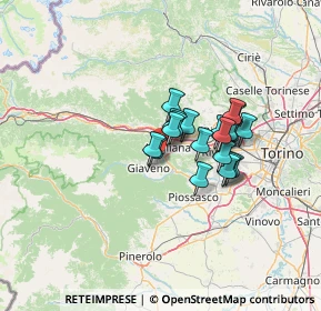 Mappa Via Monginevro, 10051 Avigliana TO, Italia (9.25)