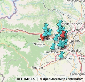 Mappa Via Monginevro, 10051 Avigliana TO, Italia (11.737)