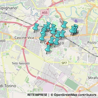 Mappa Piazza Papa Giovanni XXIII, 10095 Grugliasco TO, Italia (1.43889)