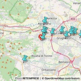 Mappa Via Pellico Silvio, 10098 Rivoli TO, Italia (4.41917)