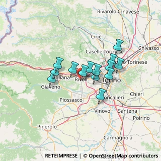 Mappa Via Enrico Fermi, 10098 Rivoli TO, Italia (9.88143)