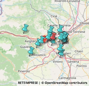 Mappa Via Enrico Fermi, 10098 Rivoli TO, Italia (9.6385)