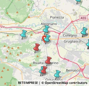 Mappa Via Enrico Fermi, 10098 Rivoli TO, Italia (5.47857)