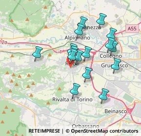 Mappa Via Enrico Fermi, 10098 Rivoli TO, Italia (3.18938)