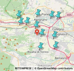 Mappa Via Enrico Fermi, 10098 Rivoli TO, Italia (3.68273)