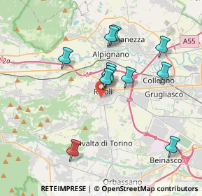 Mappa Via Enrico Fermi, 10098 Rivoli TO, Italia (3.51545)