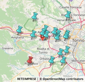 Mappa Via Enrico Fermi, 10098 Rivoli TO, Italia (6.95471)