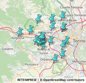 Mappa Via Enrico Fermi, 10098 Rivoli TO, Italia (5.4955)