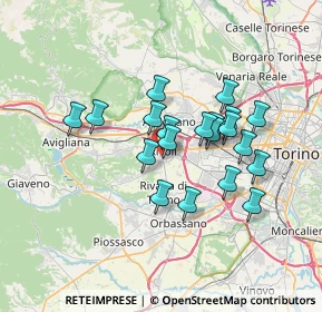 Mappa Via Enrico Fermi, 10098 Rivoli TO, Italia (5.7725)