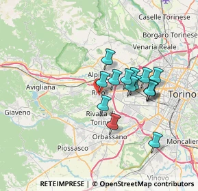 Mappa Via Enrico Fermi, 10098 Rivoli TO, Italia (5.688)