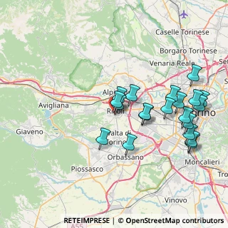 Mappa Via Enrico Fermi, 10098 Rivoli TO, Italia (7.9775)