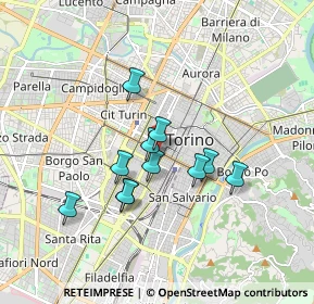 Mappa Via Andrea Gastaldi, 10128 Torino TO, Italia (1.38364)