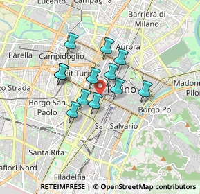 Mappa Via Andrea Gastaldi, 10128 Torino TO, Italia (1.22167)