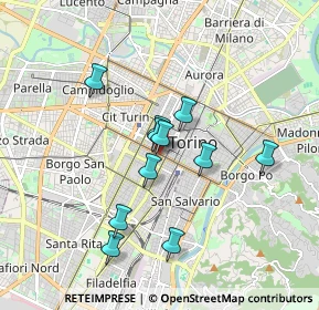 Mappa Via Andrea Gastaldi, 10128 Torino TO, Italia (1.44545)