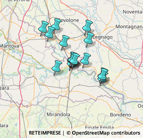 Mappa Via Ticino, 46035 Ostiglia MN, Italia (9.2525)