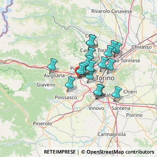 Mappa Via N. Bruno, 10098 Rivoli TO, Italia (10.28667)