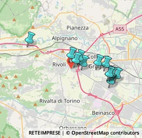 Mappa Via Simioli E., 10090 Rivoli TO, Italia (3.105)