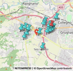 Mappa Via Simioli E., 10090 Rivoli TO, Italia (1.41118)