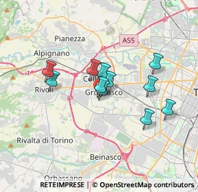 Mappa Via Leon Tron, 10095 Grugliasco TO, Italia (2.72545)
