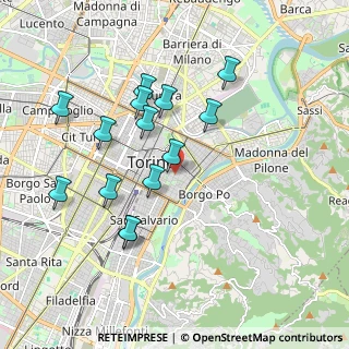 Mappa Via San Massimo, 10123 Torino TO, Italia (1.82071)