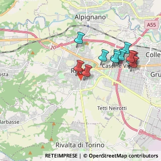 Mappa Viale Bassano, 10098 Rivoli TO, Italia (1.9225)