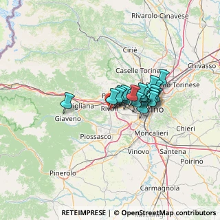 Mappa Via Ponza, 10098 Rivoli TO, Italia (8.90211)