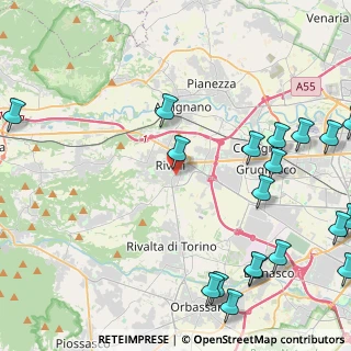Mappa Via Ponza, 10098 Rivoli TO, Italia (6.42)