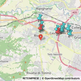 Mappa Via Ponza, 10098 Rivoli TO, Italia (1.96)