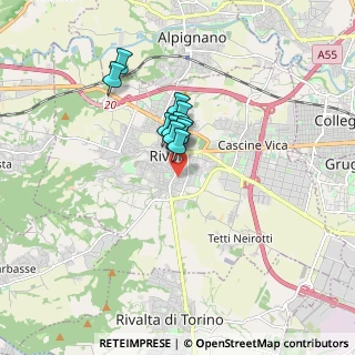 Mappa Via Ponza, 10098 Rivoli TO, Italia (1.08818)