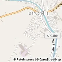 Karte Giacciano con Baruchella
