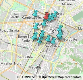 Mappa Via Valeggio, 10129 Torino TO, Italia (1.26167)