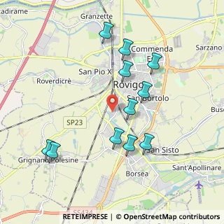 Mappa Via Caporetto, 45100 Rovigo RO, Italia (1.94909)