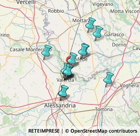 Mappa Via Case Sparse, 27030 Torre Beretti e Castellaro PV, Italia (9.46667)