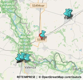 Mappa Via Case Sparse, 27030 Torre Beretti e Castellaro PV, Italia (5.71438)