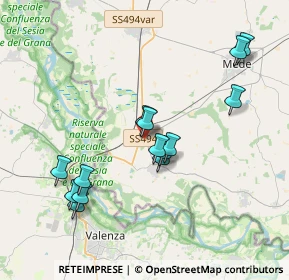 Mappa Via Case Sparse, 27030 Torre Beretti e Castellaro PV, Italia (3.68786)