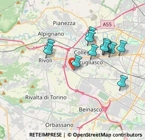 Mappa Corso C. G. Allamano, 10098 Rivoli TO, Italia (3.41917)