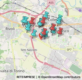 Mappa Corso C. G. Allamano, 10098 Rivoli TO, Italia (1.344)