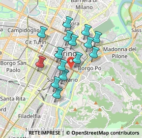 Mappa C.so Vittorio Emanuele II, 10125 Torino TO, Italia (1.38467)