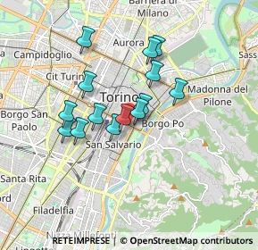 Mappa C.so Vittorio Emanuele II, 10125 Torino TO, Italia (1.38143)