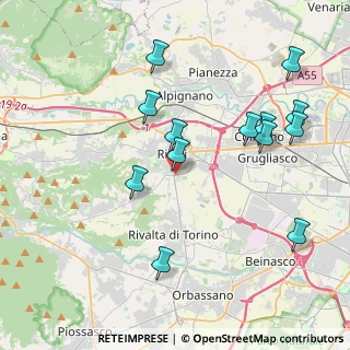 Mappa Fermata 3494 - OSPEDALE DI RIVOLI CAP., 10098 Rivoli TO, Italia (4.26615)