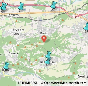 Mappa Via Rosta, 10090 Rosta TO, Italia (4.0495)