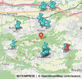 Mappa Via Rosta, 10090 Rosta TO, Italia (2.021)