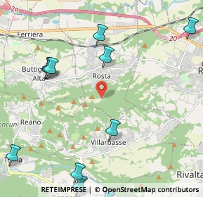 Mappa Via Rosta, 10090 Rosta TO, Italia (3.5615)