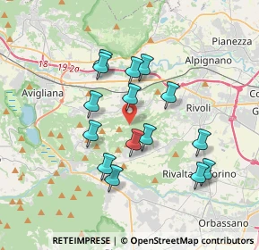 Mappa Via Rosta, 10090 Rosta TO, Italia (3.198)