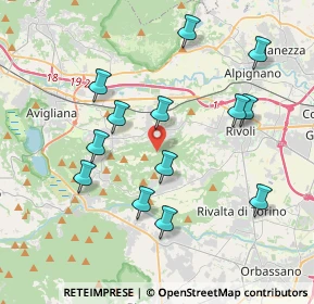 Mappa Via Rosta, 10090 Rosta TO, Italia (3.88154)